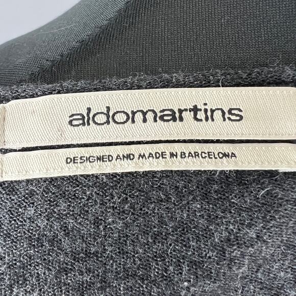ALDO MARTINS Black Cotton Cashmere Jacquard Long Sleeve Button-Down Cardigan 12 - Picture 7 of 12